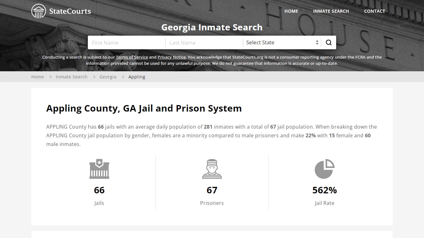 Appling County, GA Inmate Search - StateCourts