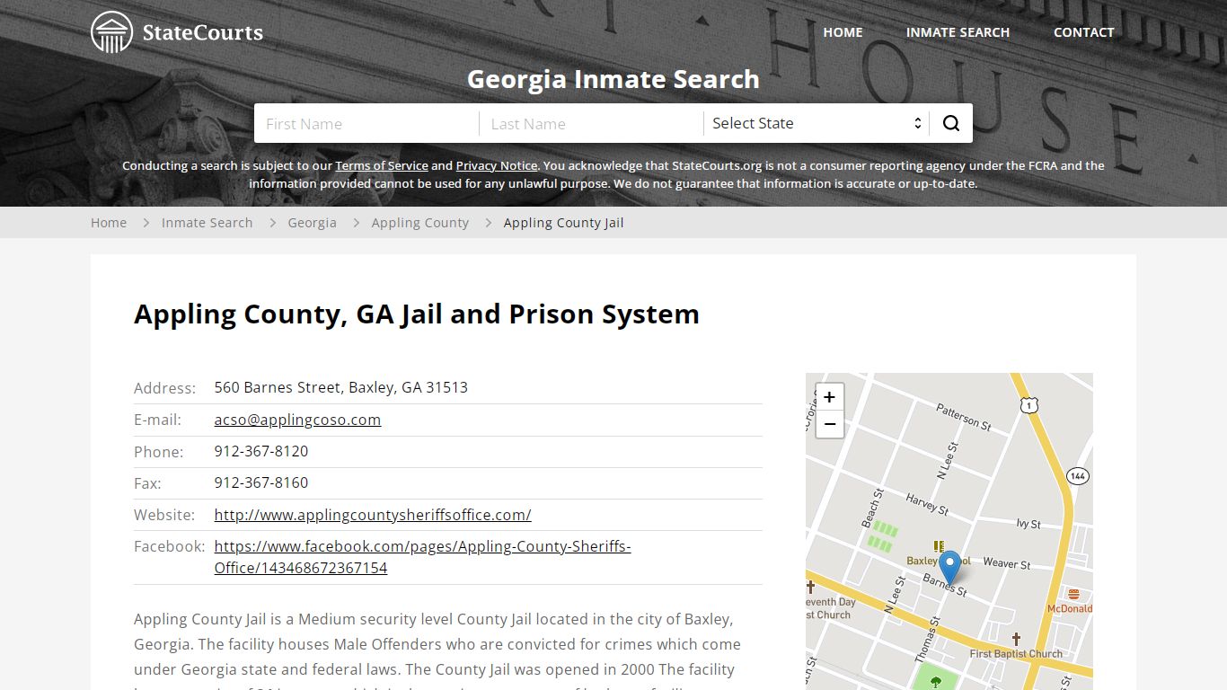 Appling County Jail Inmate Records Search, Georgia ...